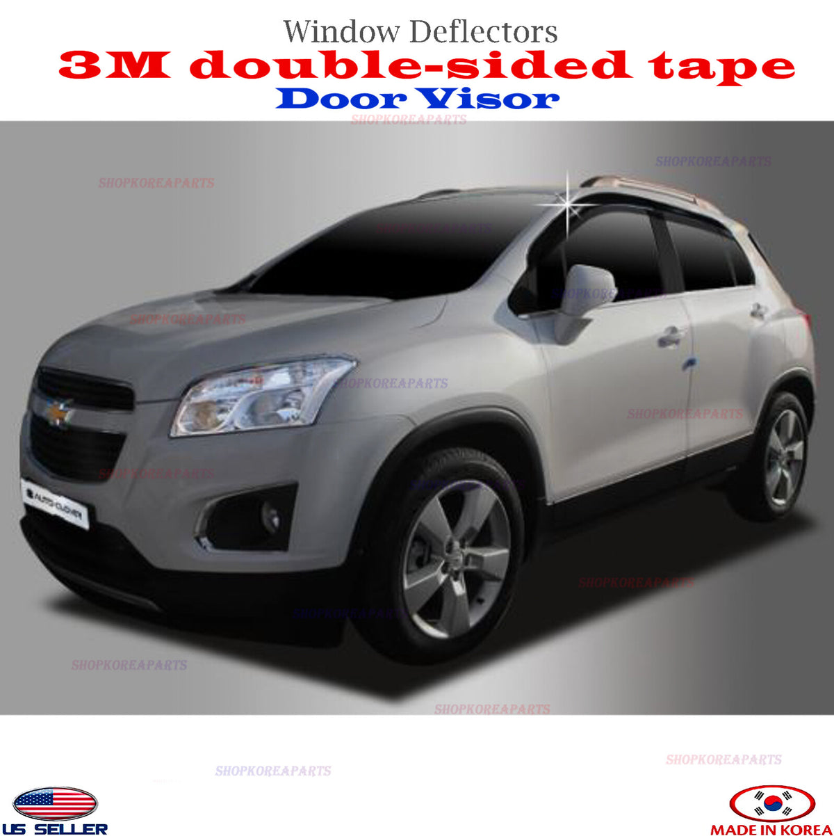 4pcs 2S Tape Smoke Door Visor Vent Window Deflector for CHEVROLET TRAX 2015-2023