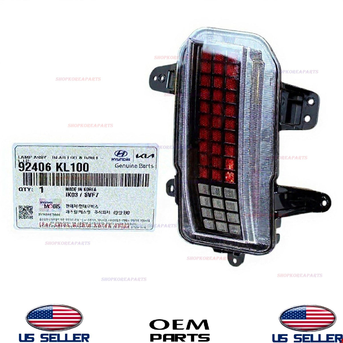 GENUINE Rear Bumper Back Fog Lamp Reflector RIGHT Passenger Side 2023-25 Ioniq 6