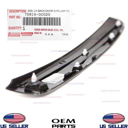 GENUINE Back Door Outer Moulding LEFT Driver Side OEM Toyota Sequoia 2008-2022