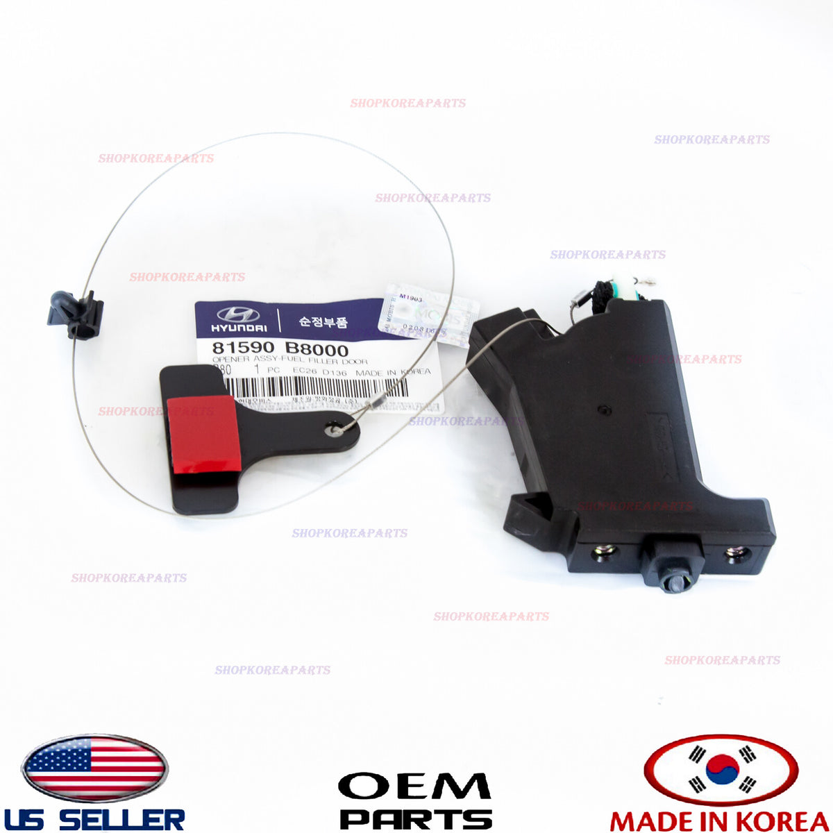 FUEL DOOR OPENER LOCK Release Actuator OEM HYUNDAI SANTA FE 2013-2018 81590B8000