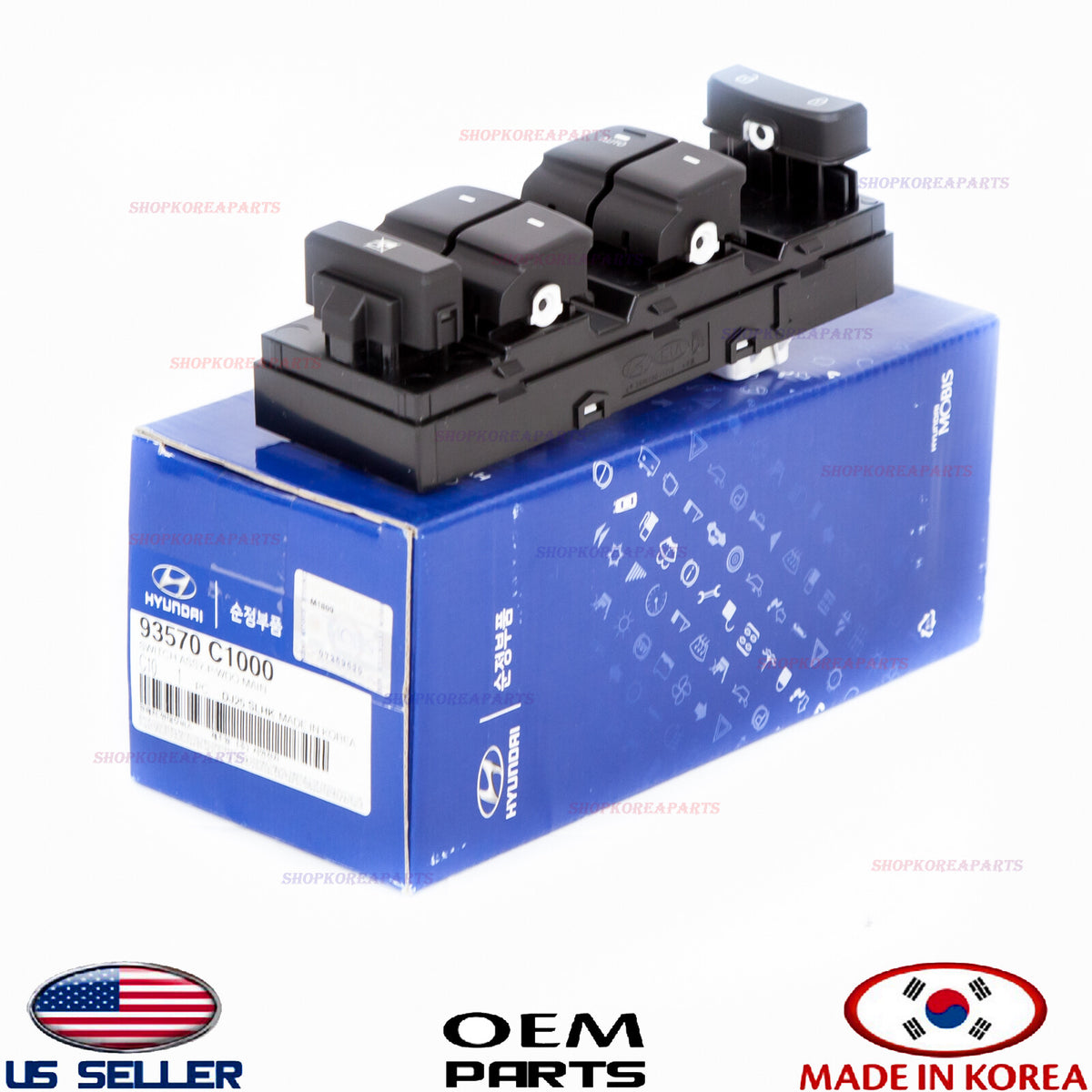 GENUINE Power Window Main Switch Driver Door Left OEM Hyundai Sonata 2015-2019