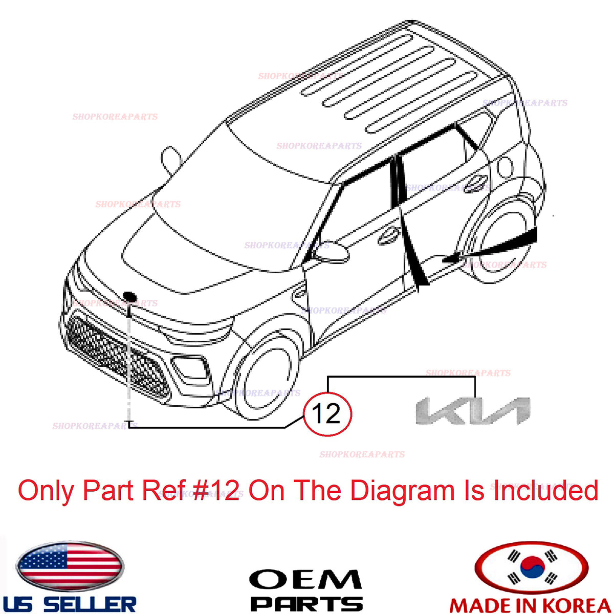 GENUINE Front Emblem Logo -KIA- ⭐OEM⭐ Kia Soul 2020-2022 86300-K0530