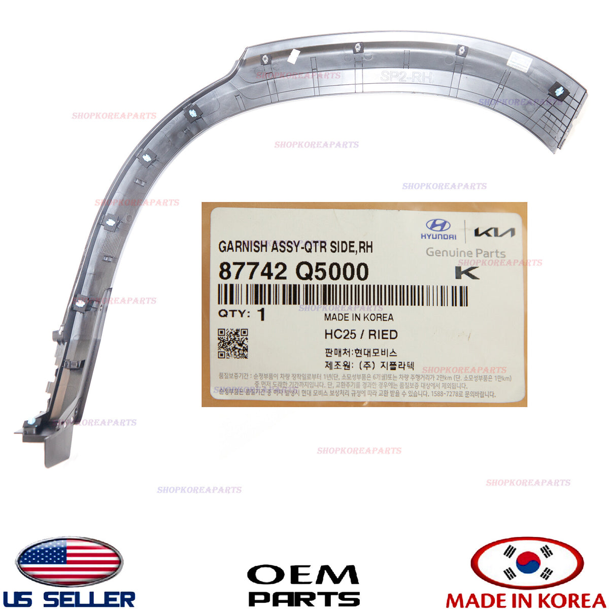 GENUINE Rear Fender Wheel Arch Molding RIGHT Passenger Side ⭐ SELTOS 2020-2025