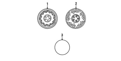 GENUINE Wheel Center Cap Disc Ornament 1989-1991 Mitsubishi Mirage MB579495