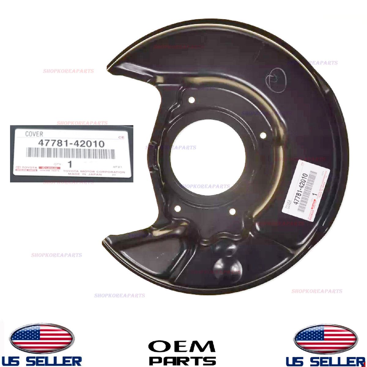 GENUINE OEM Front RIGHT Passenger Side Disc Brake Dust Shield 96-00 Toyota RAV4