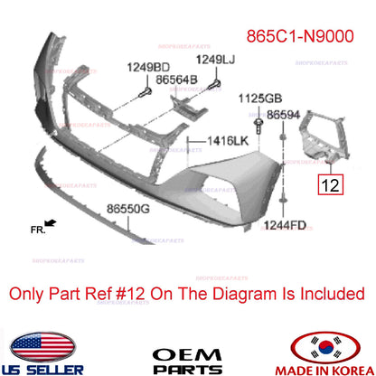 GENUINE Front Bumper Headlight Molding LEFT Driver Side ⭐OEM⭐ Tucson 2022-2024