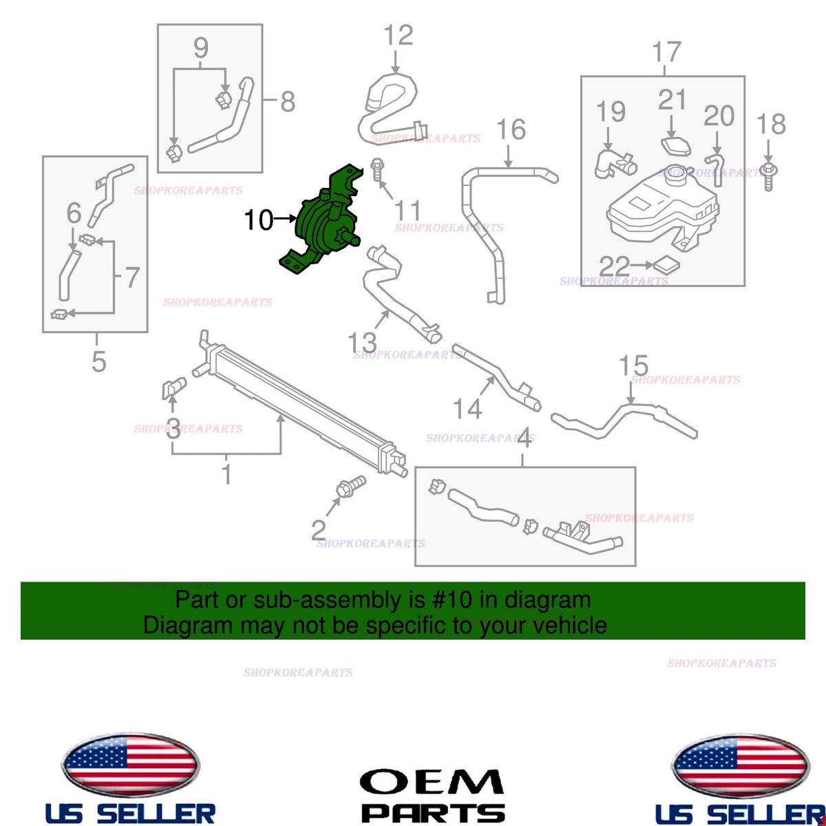GENUINE Electric Water Pump EWP 2017-2020 Kia Optima Hybrid 36910-3D650
