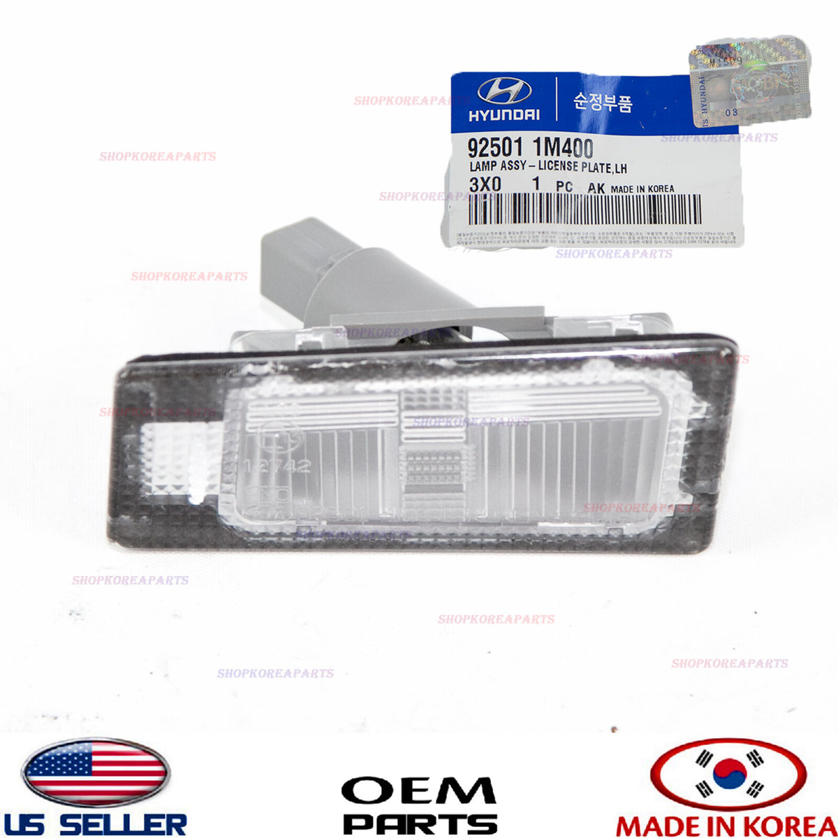 GENUINE OEM Left Driver Side Rear License Plate Lamp Light 2011–16 Elantra Forte