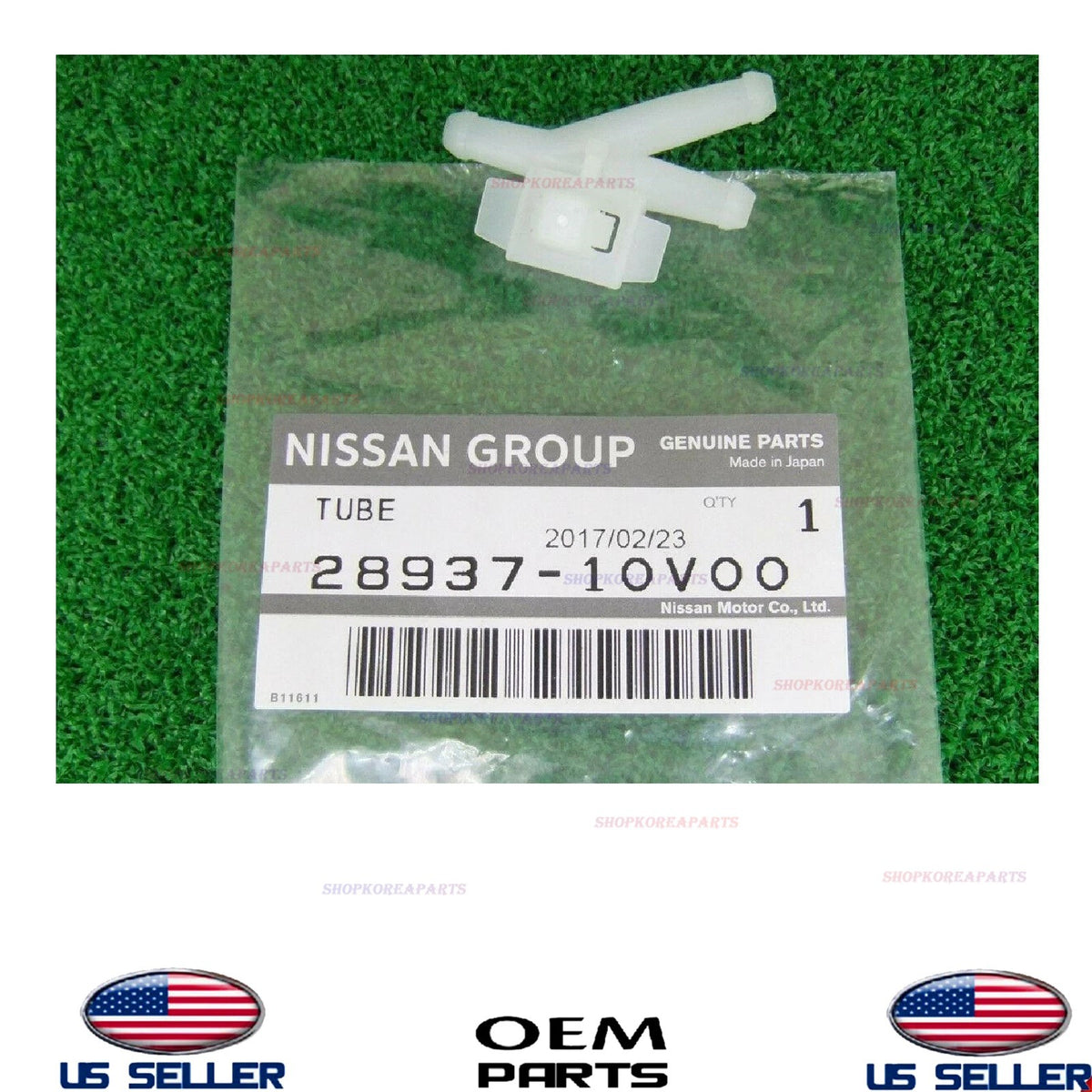 GENUINE Windshield Wiper Hose Connector 1990-2007 Nissan Infiniti 28937-10V00