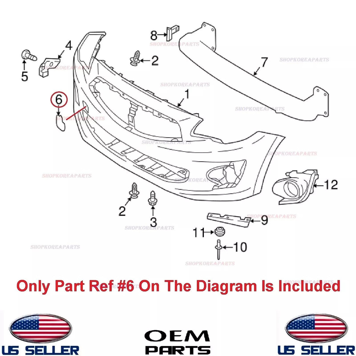 GENUINE Front Bumper Tow Eye Hook Cap Cover RED⭐OEM⭐ Mirage G4 2017-2020