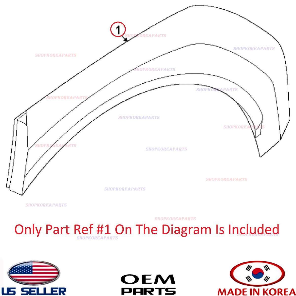 GENUINE Rear Quarter Panel Wheel Molding RIGHT OEM⭐ Kia EV9 LIGHT WIND 2024-2026