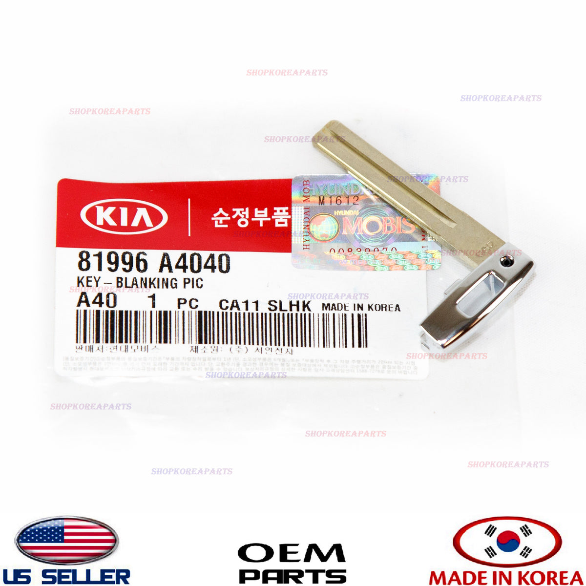 SMART KEY BLANK UNCUT GENUINE!!! OPTIMA RIO SEDONA SPORTAGE 2014- 81996A4040