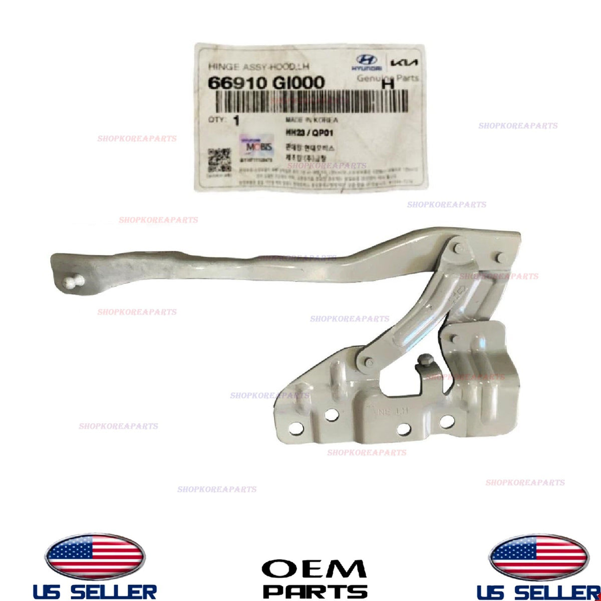 GENUINE Hood Hinge LEFT Driver Side 2022-2024 Hyundai Ioniq 5 66910-GI000