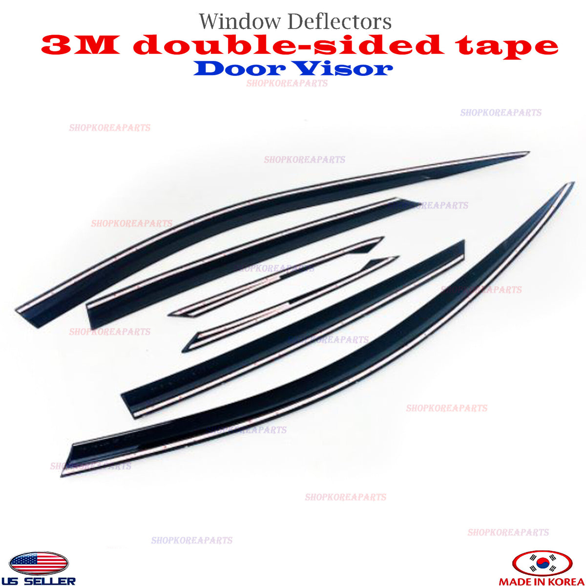 Door Visor Vent Shade Rain Window Guard DEFLECTOR fits for Elantra 2021 + ⭐6pcs⭐