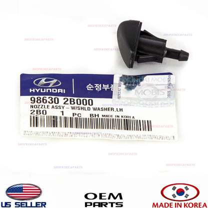 WINDSHIELD WIPER NOZZLE LEFT DRIVER SIDE GENUINE SANTA FE 2007-2012 986302B000