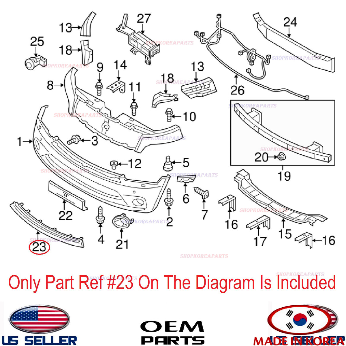 GENUINE Front Lower Radiator Grille Moulding ⭐OEM⭐ INFINITI QX56 QX80 623851LA0A