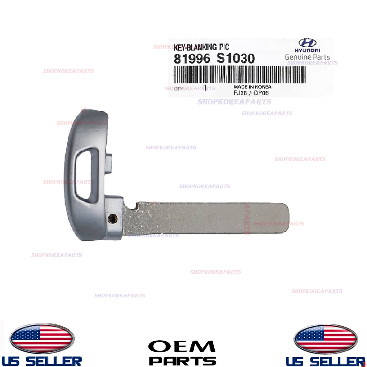 GENUINE OEM Emergency Insert Key Blade 2021-2025 Santa Fe Ioniq 5 Palisade