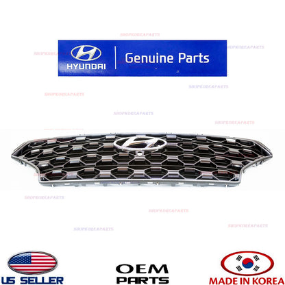 GRILLE RADIATOR FRONT satin chrom ⭐OEM⭐ HYUNDAI SANTA FE 2019-2020 w/Hole Camera