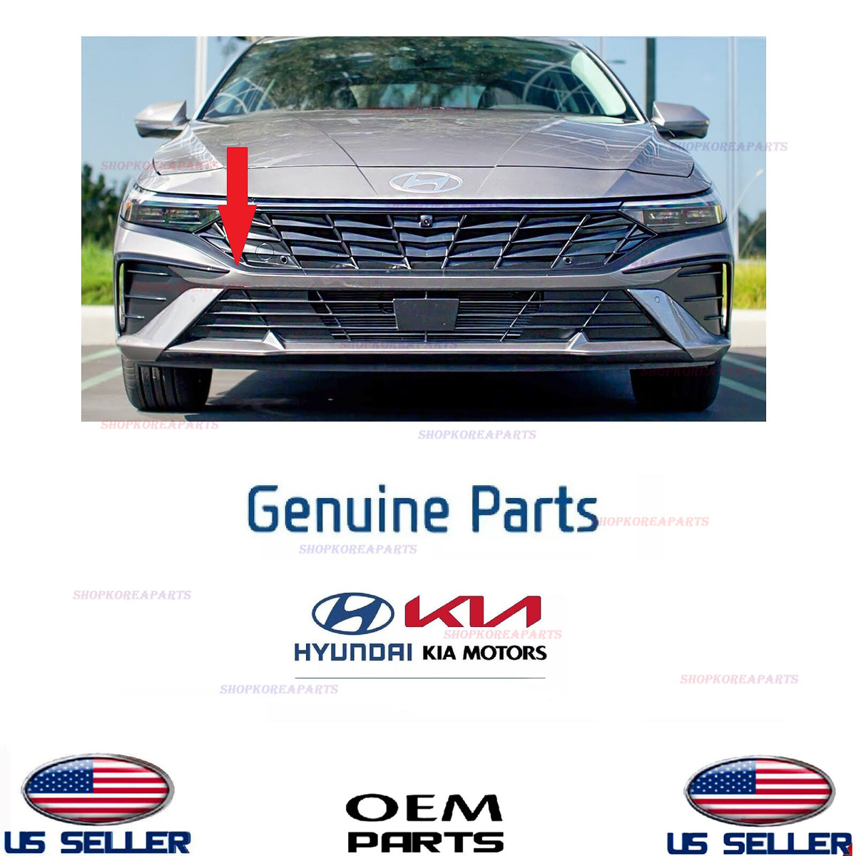 GENUINE OEM Front Bumper Molding Right Passenger Side 2024-2025 Hyundai Elantra