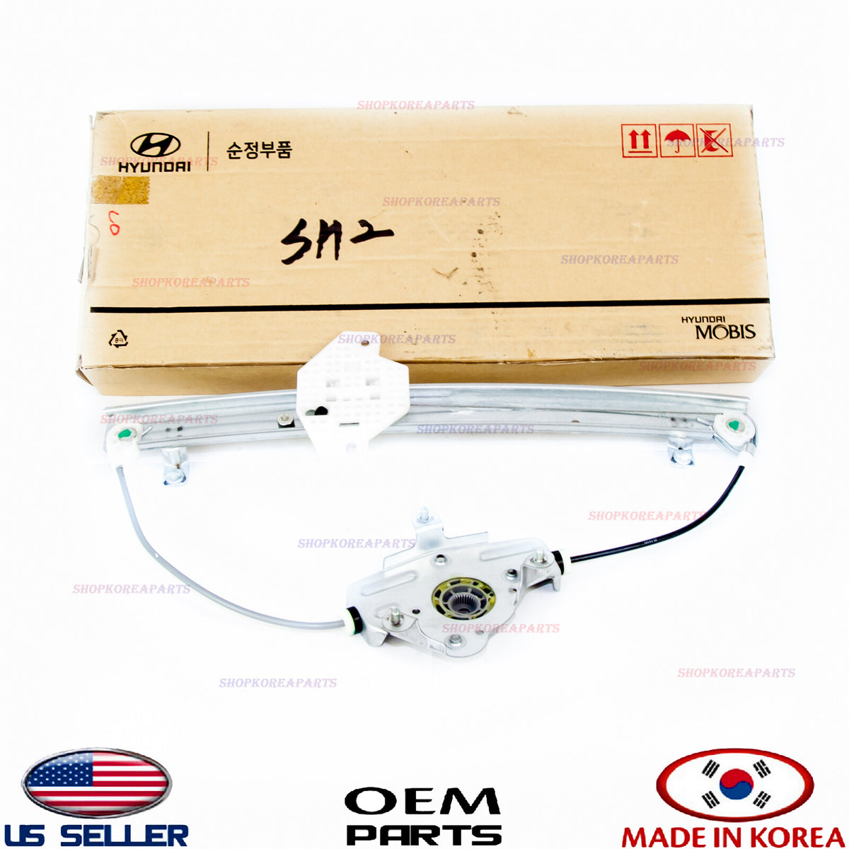 GENUINE Rear Door Window Regulator Right Passenger Side OEM Hyundai Accent 12-17