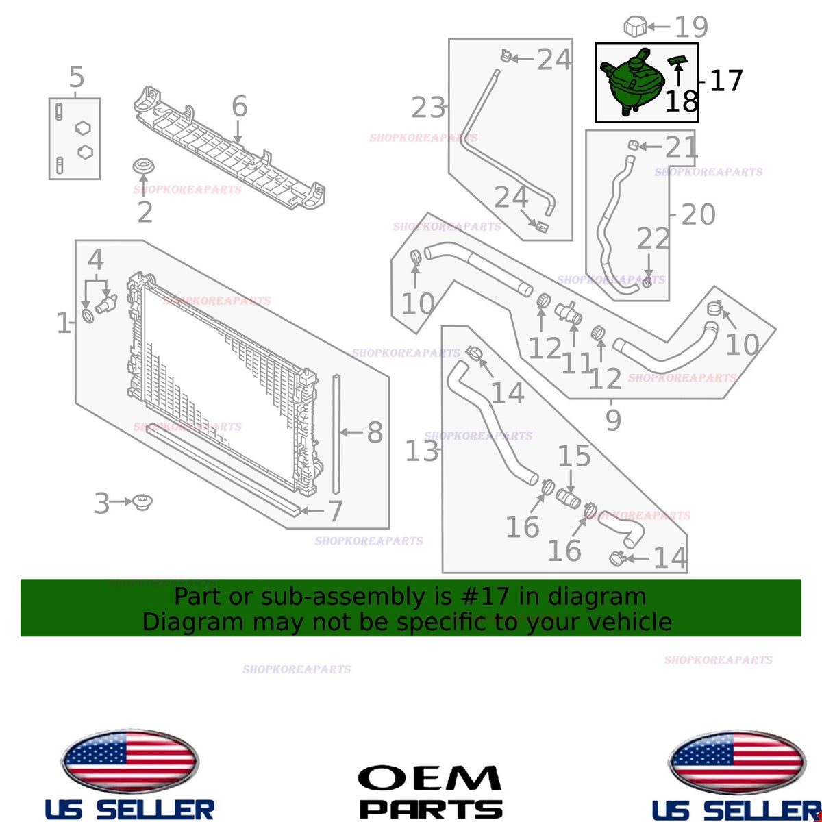 GENUINE Engine Coolant Reservoir Tank w/o Cap 2022-2025 Mitsubishi Outlander