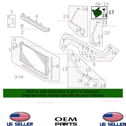 GENUINE Engine Coolant Reservoir Tank w/o Cap 2022-2025 Mitsubishi Outlander