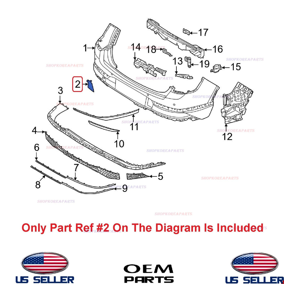GENUINE OEM Rear Hook Tow Eye Cap 2025-2026 Genesis GV80 86617-T6500