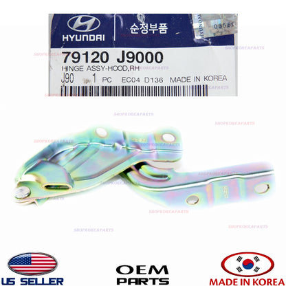 GENUINE Hood Hinge RIGHT Passenger Side ⭐OEM⭐ Hyundai Kona 2018-2023 79120J9000