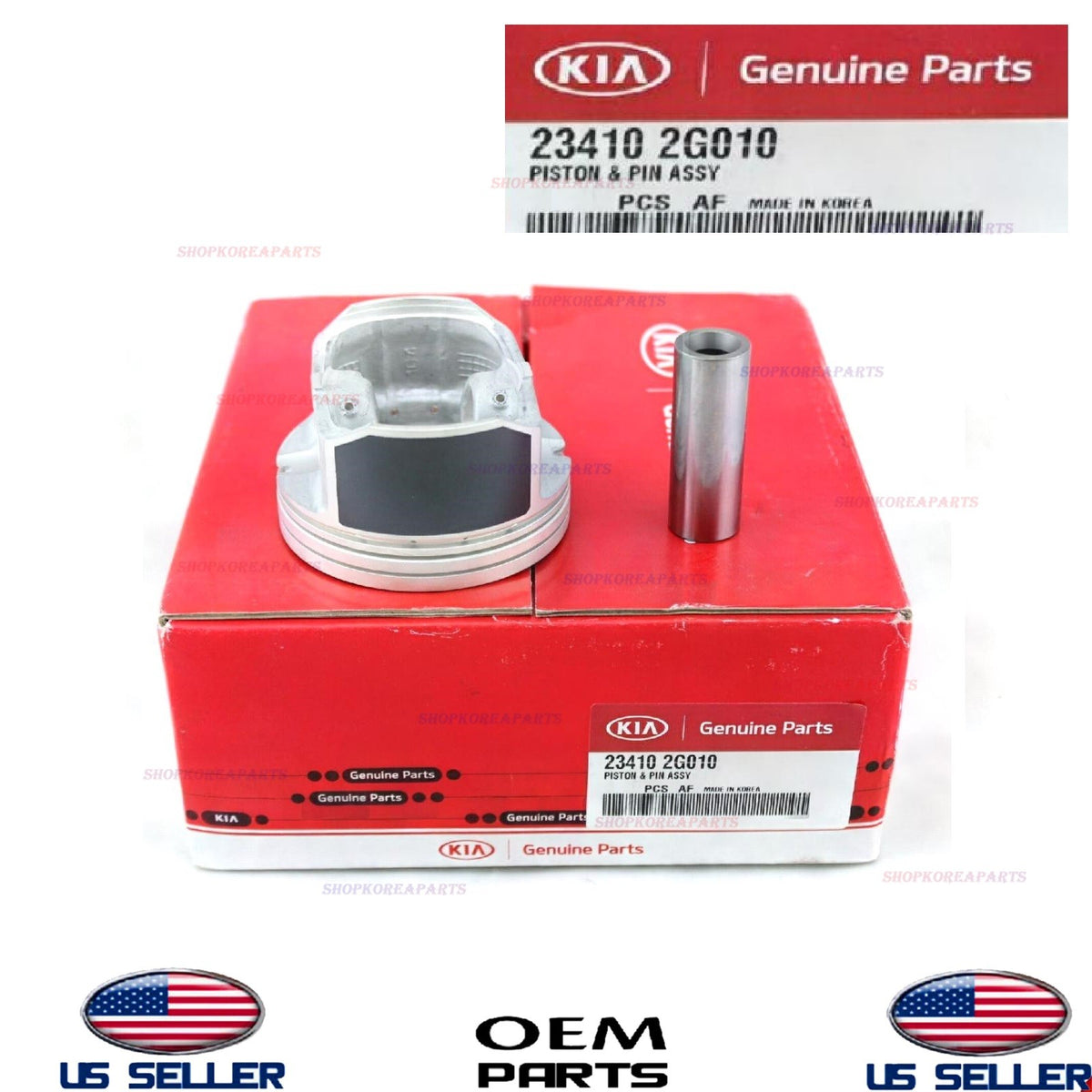 1pcs GENUINE OEM Engine Pistons & Pin 2010-2013 Hyundai Tucson Kia Forte 2.0L