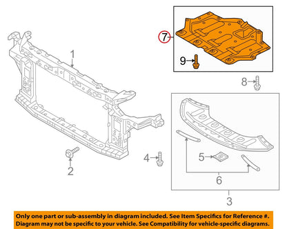 GENUINE Rear Under Engine Cover Splash Shield OEM Hyundai Sonata 2018-2019