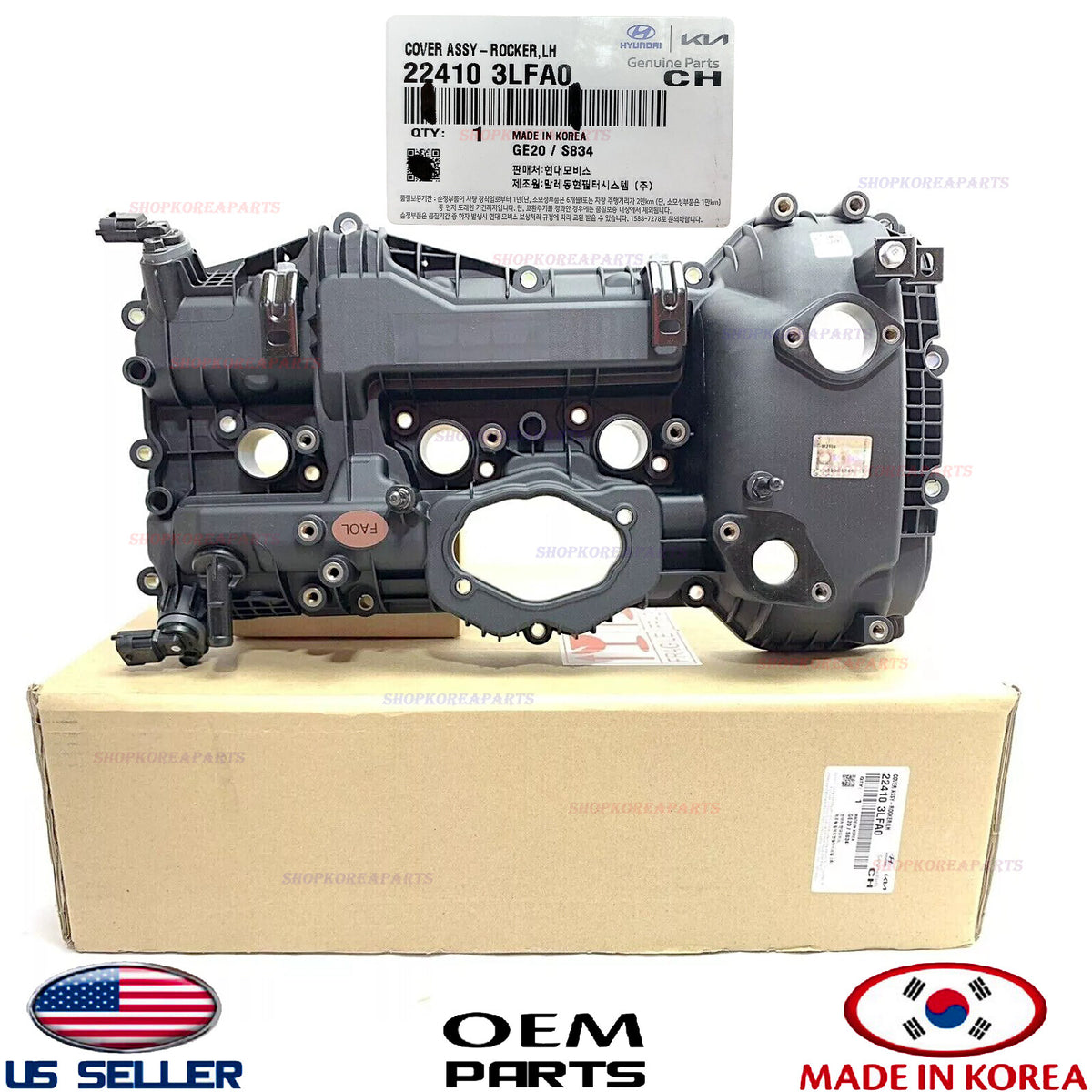 GENUINE Engine Valve Cover LEFT 3.3+3.8L ⭐OEM⭐ HYUNDAI KIA *See compatibility