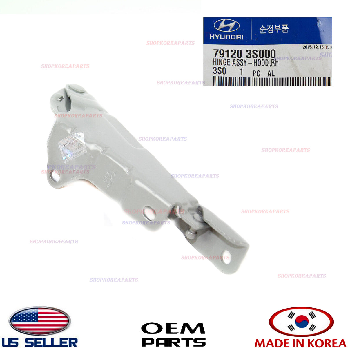 GENUINE Hood Hinge RIGHT Passenger Side ⭐OEM⭐ Hyundai Sonata 2011-2014
