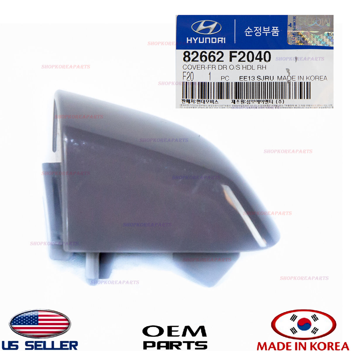GENUINE Cover Handle Rear Door Outside RIGHT Rassenger Side Elantra 2017-2020