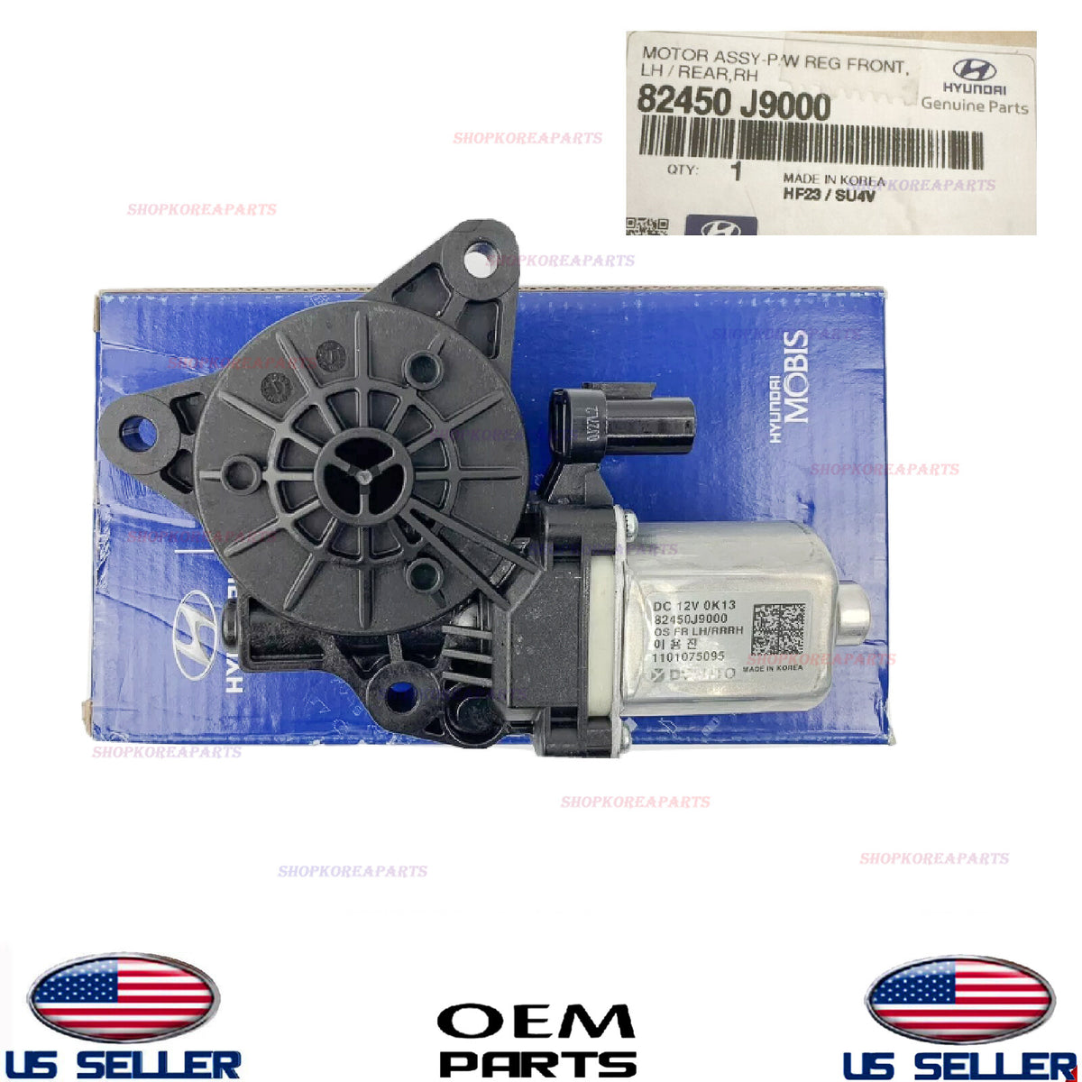 GENUINE OEM Front Left or Rear Right Side Power Window Motor 18-23 Hyundai Kona