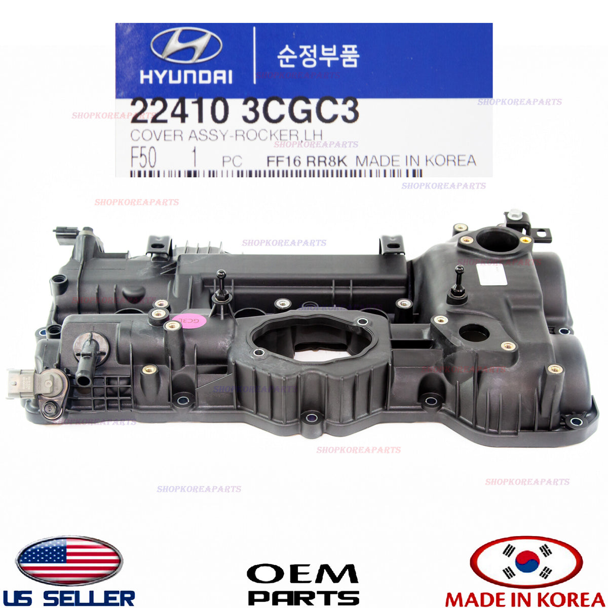 GENUINE Engine Valve Cover LEFT 3.3L OEM Hyundai Kia 2013-2019 See compatibility