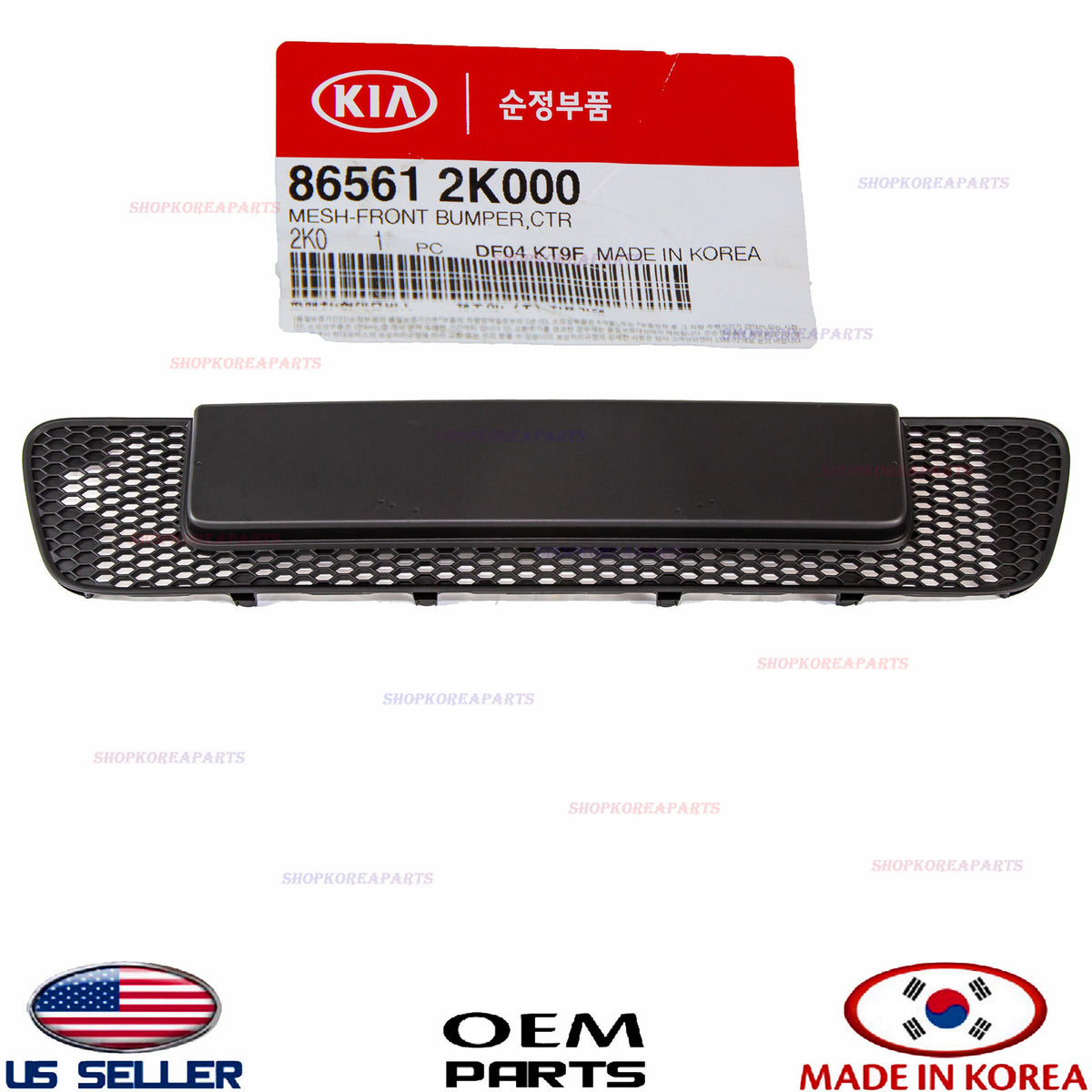 GRILLE LOWER RADIATOR CENTER BUMPER GENUINE!!! KIA SOUL 2010-2011 865612K000
