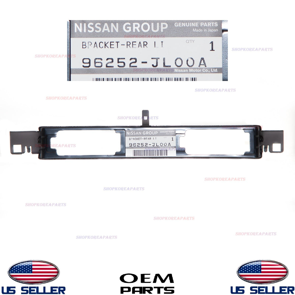 GENUINE Rear Bumper License Plate Lamp Bracket OEM⭐ INFINITI G37 Q60 2008-2016