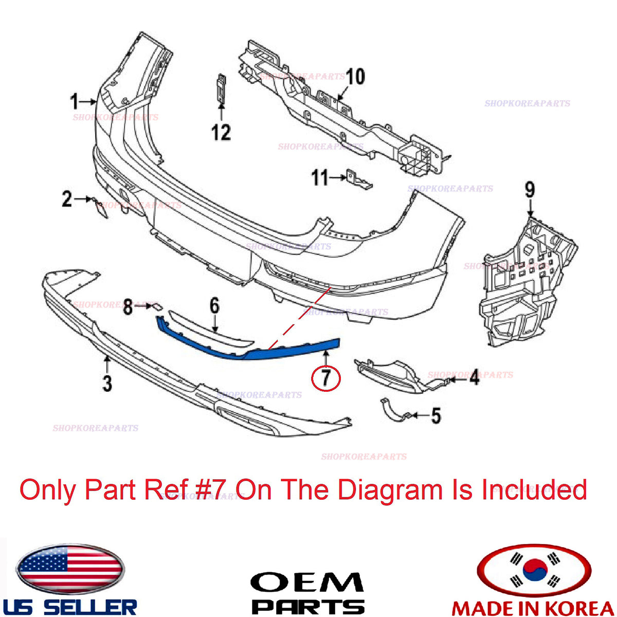 GENUINE Rear Bumper Chrome Molding RIGHT Passenger Side OEM GENESIS GV80 2021-24