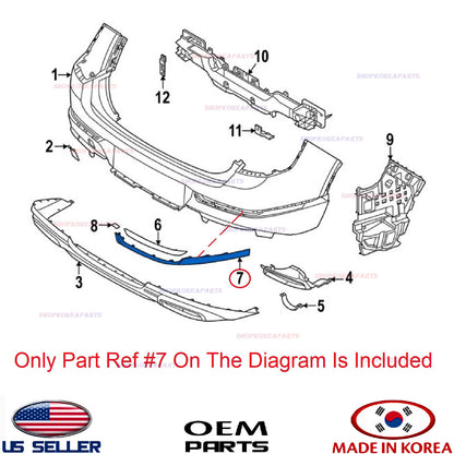 GENUINE Rear Bumper Chrome Molding RIGHT Passenger Side OEM GENESIS GV80 2021-24