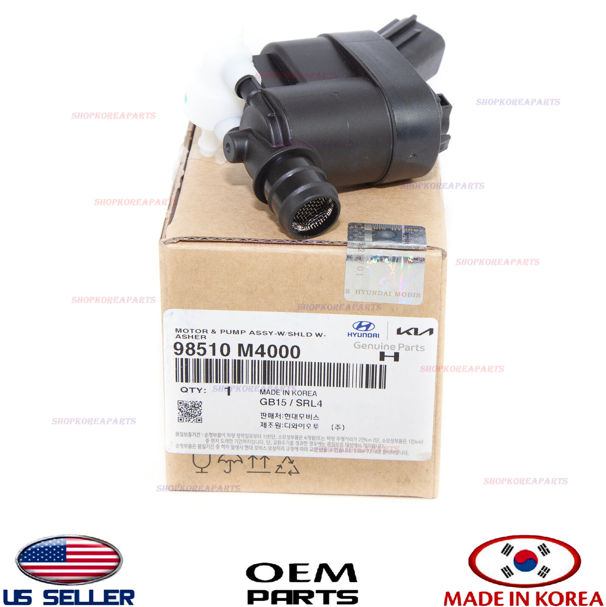 GENUINE OEM Windshield Washer Pump Motor Hyundai Kia *See Compatibility