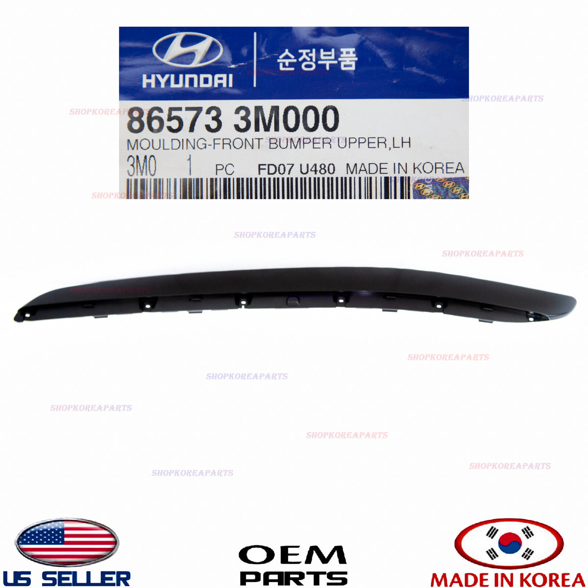 MOULDING FRONT BUMPER UPPER left DRIVER SIDE ⭐OEM⭐ GENESIS SEDAN 2009-2014