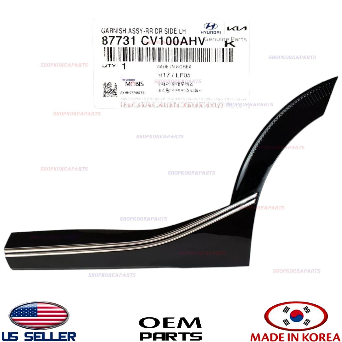 GENUINE OEM Rear Left Driver Side Lower Door Molding Black 2022–24 Kia EV6 Wind