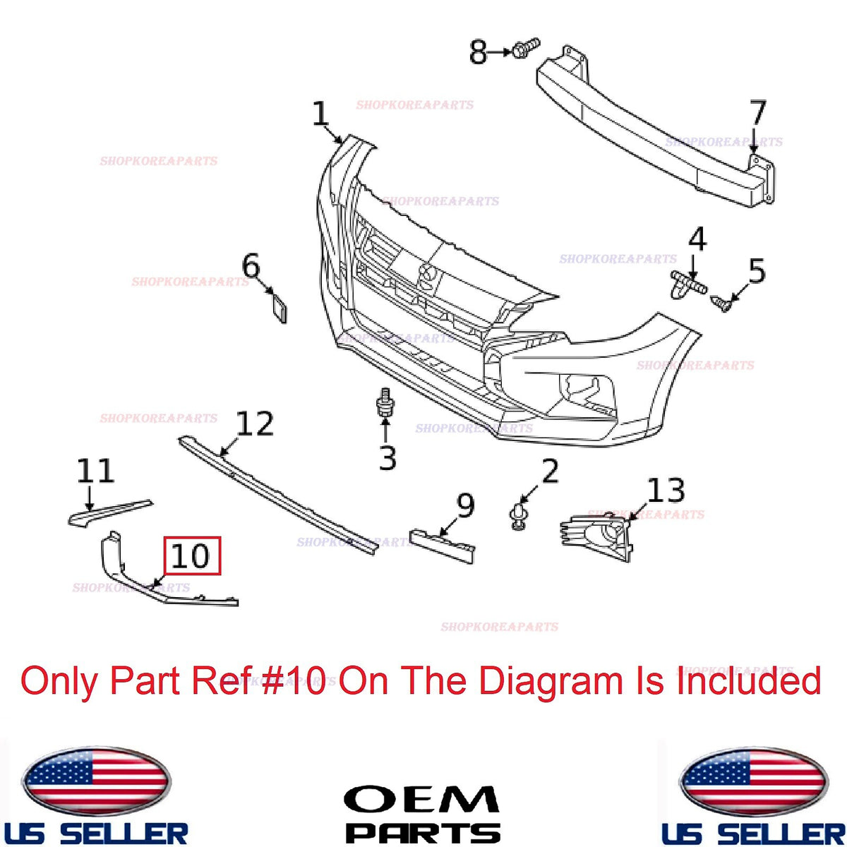 GENUINE Front Bumper Lower Molding LEFT Driver ⭐OEM⭐ Mitsubishi Mirage 2021-2024