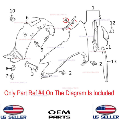 GENUINE Fender Outer Extension Trim Cowl Front Left Driver Side OEM Rogue 14-20
