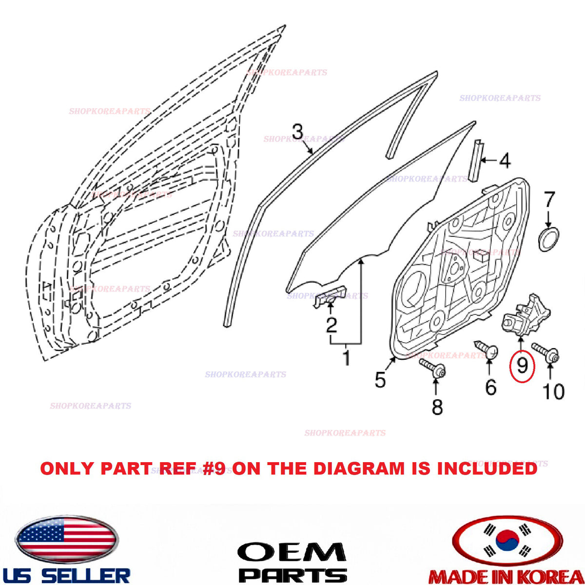 GENUINE Motor Power Window Front LEFT Driver Side ⭐OEM⭐ HYUNDAI TUCSON 2016-2021
