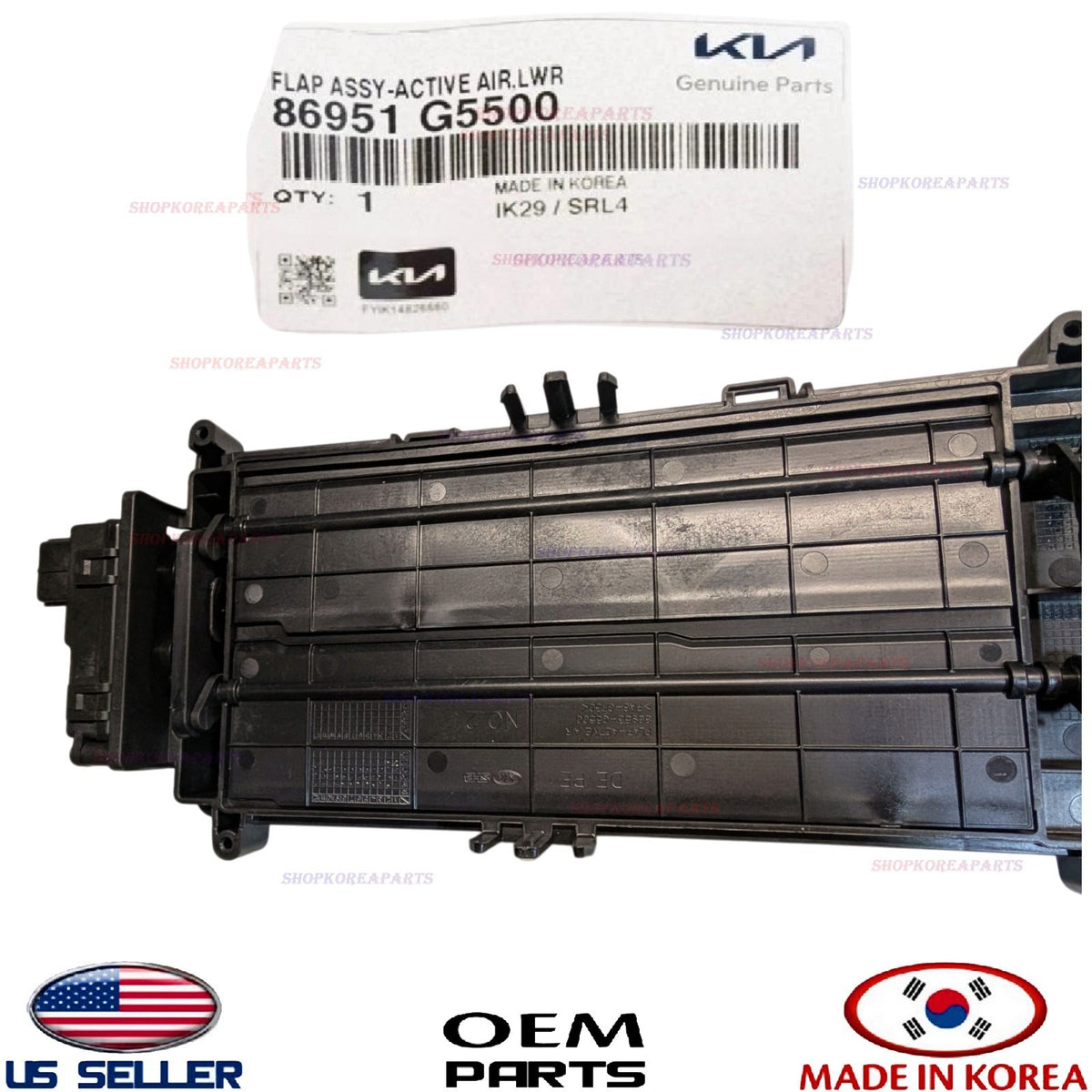 GENUINE OEM Grille Air Shutter Flap Duct Deflector 2020-2022 Kia Niro 86951G5500