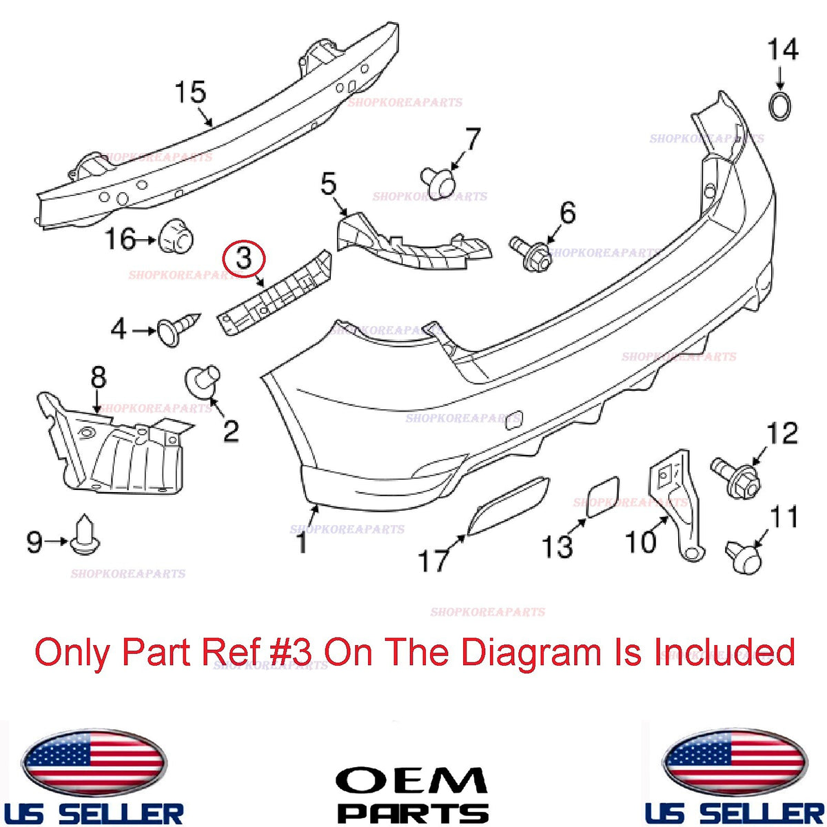 GENUINE Rear Bumper Bracket LEFT Driver Side ⭐OEM⭐ Subaru Impreza WRX STI 08-14