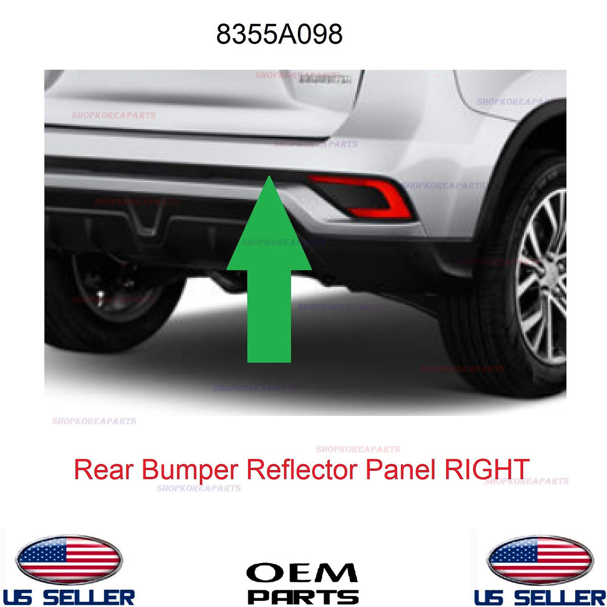 Rear Bumper Reflector Panel RIGHT Passenger Side ⭐OEM⭐ Outlander Sport 2018-2019