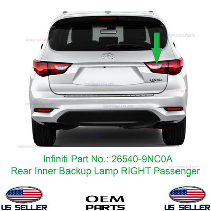 GENUINE OEM Rear Inner Backup Lamp Right Passenger Side 2016–2018 Infiniti QX60