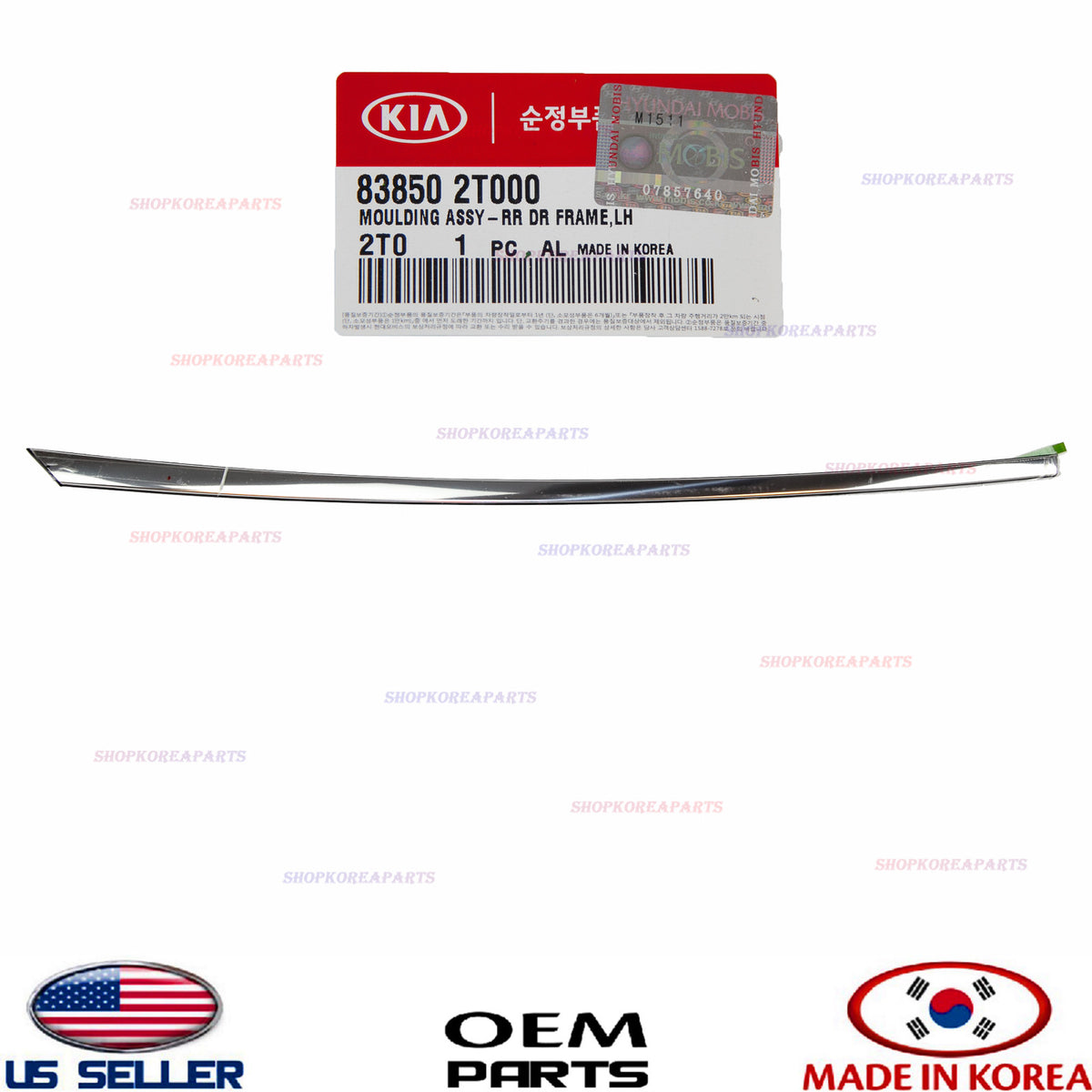 Upper Door Panel Trim Chrome Molding Rear Door Left Driver Side Optima 2011-2015